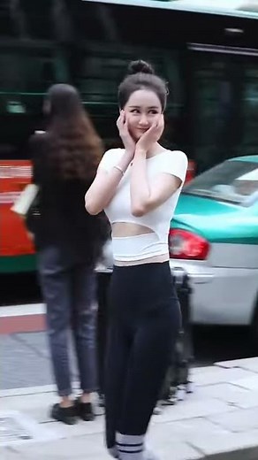 Beautiful girl throws a bottle to touch his penis
