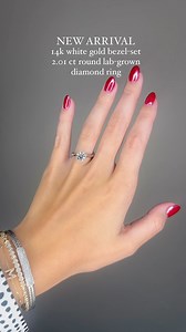 NEW✨ This one came in earlier this week and we are obsessed! New inventory is arriving weekly! Price: $2,670 #bezel #engagementring #whitegold #engaged #bezelset #roundengagementring #mitchellsjewelry | Mitchell's Jewelry | Facebook