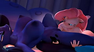 [Hooves Art] Pinkie eats Princess Luna's Pussy