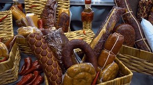 Appetizing Delicatessen Products Meat Industry Behind Stock Footage Video (100% Royalty-free) 23611255 | Shutterstock