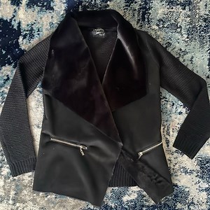 Nordstrom Rack - Sweater jacket with faux fur