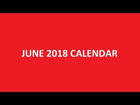 June 2018 Calendar Printable, Holidays, PDF