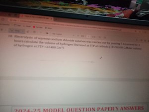 Electrolysis of aqueous sodium chloride solution was carried ou... | Filo