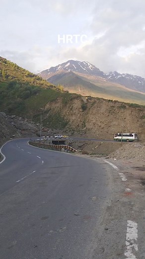 HRTC on Manali Leh Highway ❤️ #hrtc #manalilehhighway | Manali