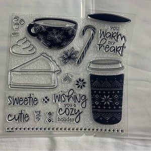 Close To My Heart Coffee Hot Chocolate Mug Pie Retired Photopolymer Stamps Set