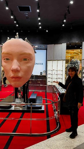 This face display at the Sydney Airport moves and blinks eyes. Something different, hmmm…🤫🤫🤫05/22/2025 | Nelma Castro