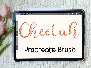 Cheetah Procreate Brush | Cheetah Pattern Brush | Lettering Procreate Brush | Calligraphy Brush | Procreate Brushes - Etsy