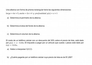 Una alberca con forma de prisma rectangular tiene las siguiente... | Filo
