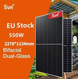 [Hot Item] Sunplus High Efficiency Bifacial Mono Solar Cell Panel in USA Warehouse Stock 550W