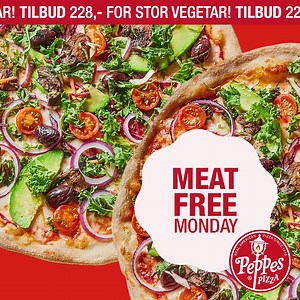 Hver mandag er det Meat Free Monday-tilbud hos Peppes!  Kun 228,- for stor og 128,- for liten. | Peppes Pizza | Facebook