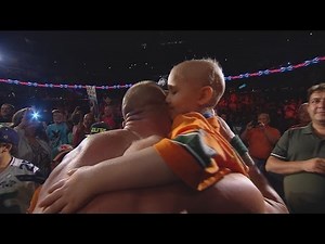 Seven-year-old cancer survivor Kiara Grindrod meets John Cena and Sting: WWE Raw, Sept. 14, 2015