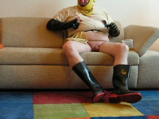 I am the fat, stinking Rubberboot-Piss-Schwein wallowing in piss