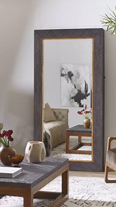 Hooker Furniture’s Big Sky Floor Mirror with Jewelry Storage is a hit!!! #mirror #designcenter #furnitureideas | Brick and Mortarless Furniture
