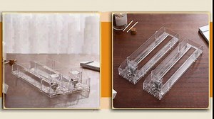 Automatic Cigarette Holder Retail Display - Matchbook Display Case Can Hold Eight Packs of Cigarettes - Automatic Clear Cigarette Case Pushers Rack for Store Retail 24CM 2-Pack