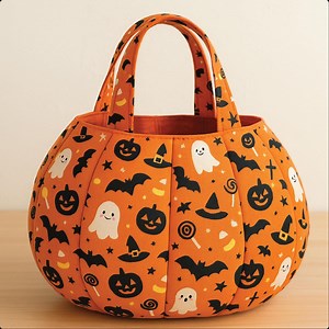 Pumpkin Trick or Treat Bag Sewing Pattern | Printable PDF | Beginner Friendly Halloween Bag - Etsy