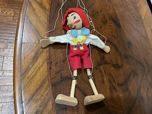 Christmas Pinocchio Marionette Wooden Puppet Vintage - Etsy Canada