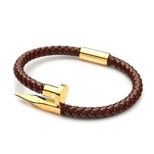 [Hot Item] Stainless Steel Leather Arrowhead Bracelet