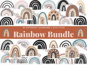 Rainbow SVG Bundle | Rainbow Bundle SVG Files | SVG Files for Cricut | Rainbows Svg File | Boho Rainbow Svg | Svg Boho | Rainbows Svg - Etsy Canada
