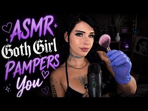 ASMR Goth Girl Pampers you to Sleep 🖤💤 (Kissing Sounds, Mic Brushing, Glove Sounds)