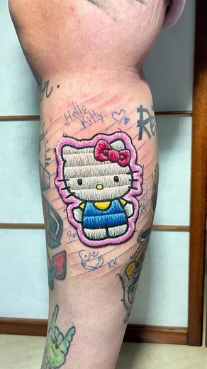 Hello Kitty Patch Tattoo Ideas