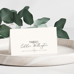 Foldable Place Cards • Tent Place Card Template • Editable Canva • Minimalist Wedding - Etsy Australia
