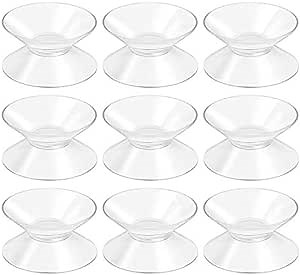 YOUTHINK Double Sided Suction Cup, 10pcs Sucker Pads without Hooks Transparent Glass Table Top Bumpers Window Hanger Suction Cup for Glass Plastic Plane