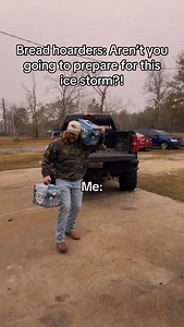 216K views · 91K reactions | They must be having a French toast party with all that bread and milk they’re buying up #icestorm #texas #country #beer #drinking | Mullet Malone | Facebook