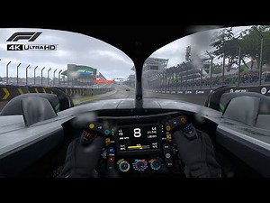 Lewis Hamilton | Mercedes F1 | São Paulo GP, Brazil | Rain Midday | Cockpit View | 4K Gameplay
