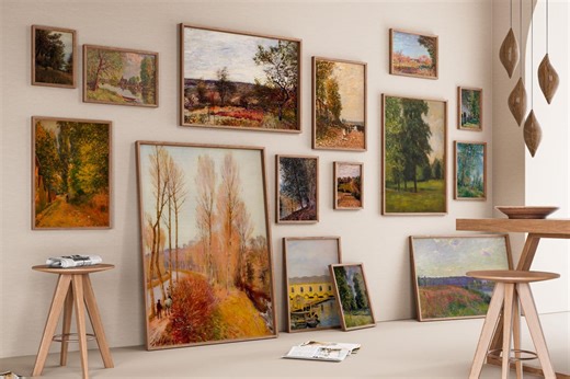 Set of 135  Alfred Sisley Digital Art Prints XIX Century Impressionist Landscapes Instant Download Printable High Quality Wall Art - Etsy