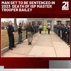 VIDEO: Terry Sands was escorted into the DeKalb County Courthouse Thursday morning, passing several police officers who stood in solidarity following the 2023 death of Master Trooper Bailey. BACKGROUND: https://www.21alivenews.com/2025/02/27/man-be-sentenced-2023-death-master-trooper-bailey/ | 21Alive