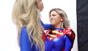 battle of the superheroines supergirl wonder woman power girl and ms marvel