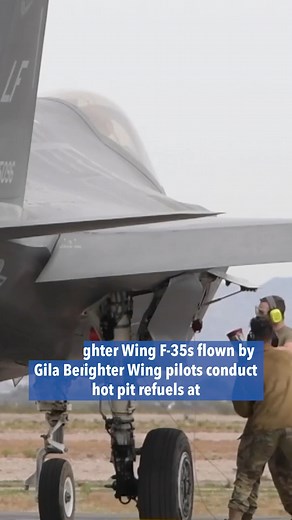 56th Fighter Wing F-35s flown by 944th Fighter Wing pilots conduct hot pit refuels at Gila Bend Air Force Aux Field BMG Range, Gila Bend, Arizona. _________________ #aircraft #aviation #F35 #avgeek #avgeeks #av #militarylife #pilot #pilotlife #airforce #marines #navy #fighterjet #lightning #arizona | F-35 Lightning II Joint Program Office