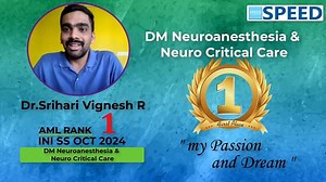 1st Rank AML, DM Neuroanesthesia & Neuro Critical Care, INISS Oct’ 2024, Dr Srihari Vignesh., #iniss Dear Doctor ,🩺 Speed learning app Provides INI - SS and NEET SS DM / MCH App based courses for Super speciality Exams. ⚕️ Course Duration : 3 Years /2 Years /1 Years/6 Months/3 Months ⚕️ Features 🎥 Lecture Videos are Conducted by Super Speciality wise Expert faculty Members. * Classes will be ONLINE LIVE Interactive session on recent edition of Super speciality text Books . * MCQ’s Discussion –
