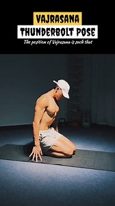 Yoga Exercise for Beginners - Vajra Asana (Thunderbolt Pose) -...