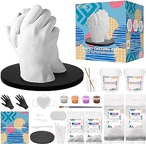 Hand Casting Kit Couples - Hand Mold Kit Couples, Plaster Hand Mold Casting Kit, Couple Gifts, Gifts for Boyfriend, Husband, Him, Her, Girlfriend, Wedding Gifts, Christmas Gifts