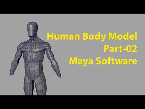 Male Human Body Modelling Tutorial with Anatomy in Maya Software Part-02