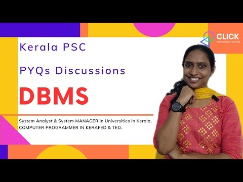 PYQs Discussion: DBMS | Kerala PSC | Computer programmer, System Analyst, System Manager