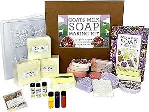 Grow and Make DIY Deluxe Goat Milk Soap Making Kit - Learn How to Make Your own soap at Home!
