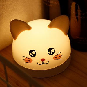 [Hot Item] Cute Cat Alarm Clock LED Sleep Companion Lamp for Kids