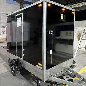 [Hot Item] Mobile Bathrooms Fiberglass Outdoor Portable Camping 2 Station Toilets Trailer for Sale