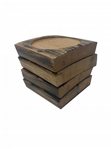 Whiskey Barrel Coasters: Rustic Oak Wood Coaster Set - Etsy
