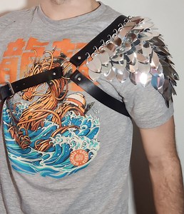 Espaulière unisexe en écailles de dragon en aluminium, épaulière extra large - Etsy France