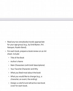 Read any two storybooks/novels appropriate for your age group (... | Filo