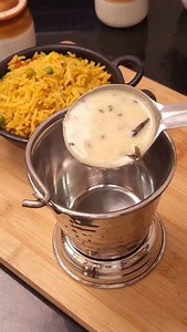 ગુજરાતી કઢી | Gujarati Kadhi recipe . . Ingredients - ( 2 servings) 3/4 curd ( Little sour) 2 tbsp gram flour ( Besan ) Water as per needed ( approx 3 Cups) Salt as per taste 1 tsp ginger green chilli paste ( 1 small piece of ginger 3 green chillies) 1 small piece of jaggery Chopped Coriander leaves For tempering kadhi - 1.5 tsp Ghee 1 tsp Oil 2 cloves 1 small piece of cinnamon 1 bayleaf 1 dry red chilli 1/4 tsp Fenugreek seeds 1/2 tsp Cumin seeds Few curry leaves Pinch asafoetida | Radhika's Ki