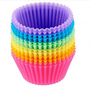 [Hot Item] Pack of 12 Reusable Silicone Round Baking Molds