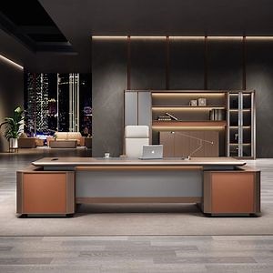 [Hot Item] Liyu Furniture CEO Boss Desk Computer Tables Executive Desks for Sale with Fixed Side Table Executive L Shape Office Desk