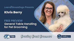 📷TGIF! Check out this 📷 FREE preview where Learn2GroomDogs.com canine behavior expert Khris Berry discusses why learning about and practicing your handling skills is important for working safely and efficiently in a salon. Not a member? Join the mind-hive to stream more than 1,000 tips from top experts 24/7! Watch the Full Video (Members Only): https://www.learn2groomdogs.com/video/general-table-handling-for-pet-grooming-special-needs-dogs-part-1/ Or Join TODAY: https://paragon.tips/GroomersUn