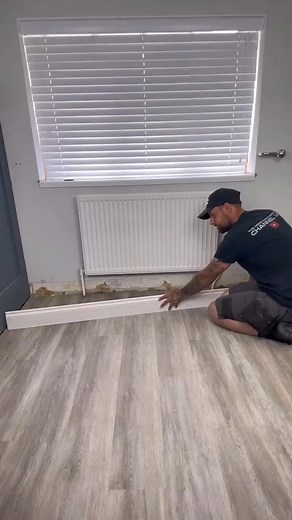 How To Install Skirting Boards Behind Rads #skirting #baseboard #homeimprovement #diy #fyp #foryoupa | Richard Garcia
