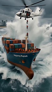 18K views | Massive Storm Waves Smash Into Cargo Ship AI | Flight sim viral | Facebook