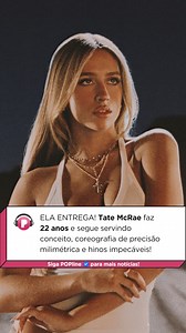 Ex-criança prodígio, ex-dançarina mirim, atual dona de palco, TikTok e charts. Tate McRae completa 22 anos com tudo: tour em estádios, feat #1 na Billboard e o combo “voz coreografia” que só as gigantes têm. Se isso é só o começo, a gente tá animado pro resto! Happy Birthday para a queen! ❤️ Imagens: Divulgação | POPline